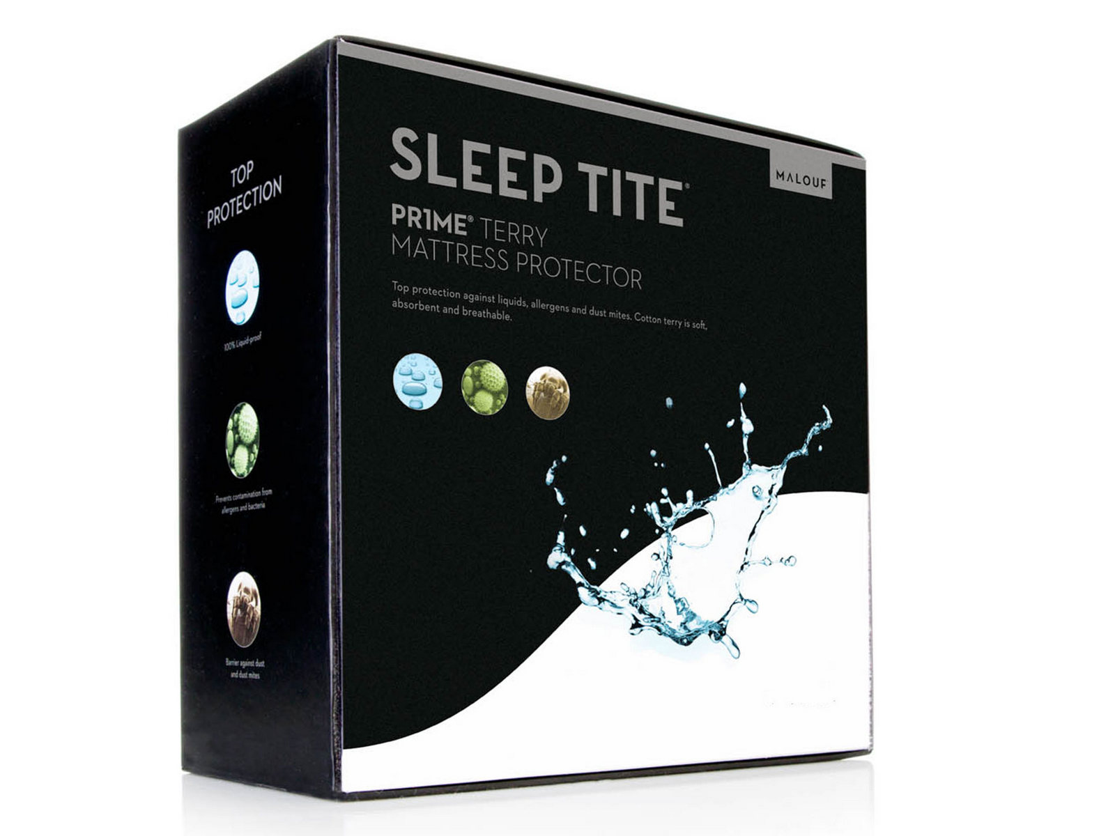 Malouf Full Extra Long Sleep Tite Pr1me Terry Mattress Protector